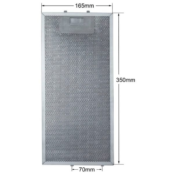 00435204 Dunstabzugshaubenfilter 350 x 165 mm 350 x 165 mm Mesh Metall Fettfilter Ersatzteile für Beko, AEG, Bosch, Siemens, Balay,